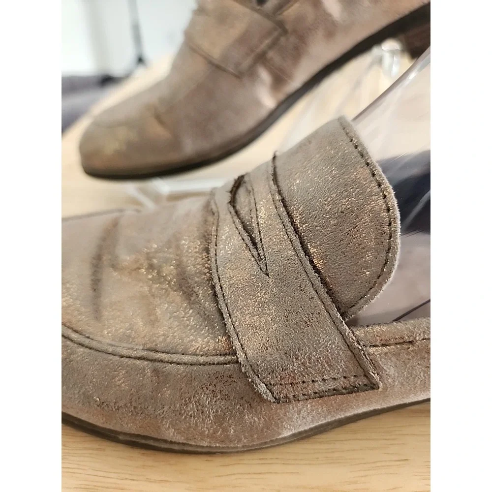 Clarks Trish Rose Copper Metallic Loafers‎ Shoes Slip On 8.5 M NWOT